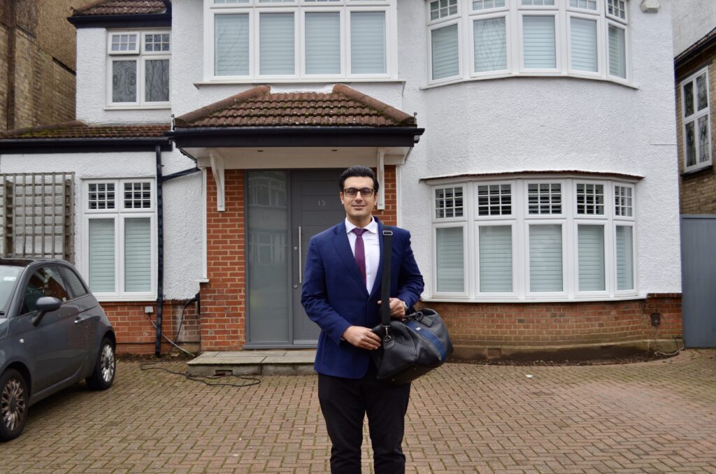360 Med doctor standing outside clinic building