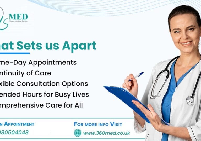 360 Med clinic what sets us apart services slide